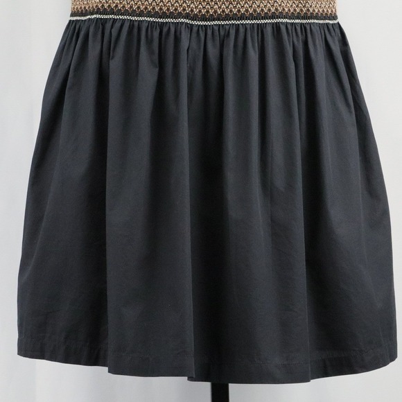 Madewell Poplin Puffed Sleeve Mini Dress Smocked XL Black - Picture 6 of 13